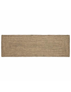 Tappeti per area Rettangolare Naturale e Nero 80 x 300 cm Juta