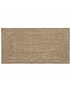 Tappeti per area Rettangolare Naturale e Nero 100 x 200 cm Juta