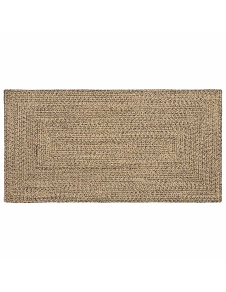 Tappeti per area Rettangolare Naturale e Nero 100 x 200 cm Juta