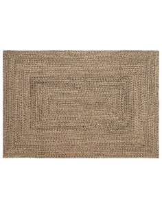 Tappeti per area Rettangolare Naturale e Nero 120 x 170 cm Juta