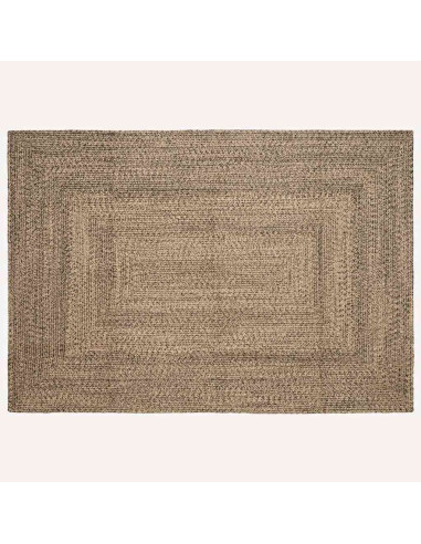 Tappeti per area Rettangolare Naturale e Nero 200 x 290 cm Juta