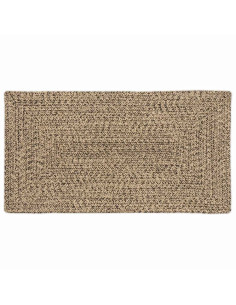 Tappeti per area Rettangolare Naturale e Nero 60 x 110 cm Juta