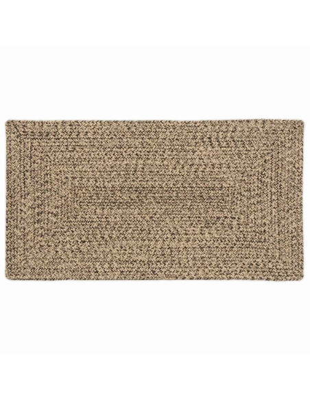 Tappeti per area Rettangolare Naturale e Nero 60 x 110 cm Juta