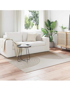 Tappeti per area Quadrato HUARTE Crema 120 x 120 cm Poliestere