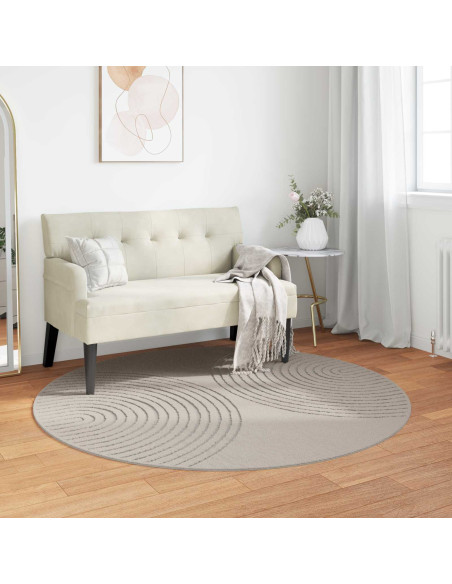 Tappeti per area Rotondo HUARTE Crema Ø 160 CM Poliestere