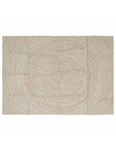 Tappeti per area Naturale e Bianco 140 x 200 cm Juta