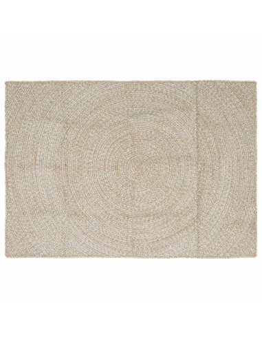 Tappeti per area Naturale e Bianco 140 x 200 cm Juta