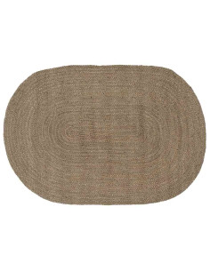 Tappeti per area Ovale Grigio 100 x 152 cm Juta