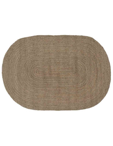 Tappeti per area Ovale Grigio 100 x 152 cm Juta