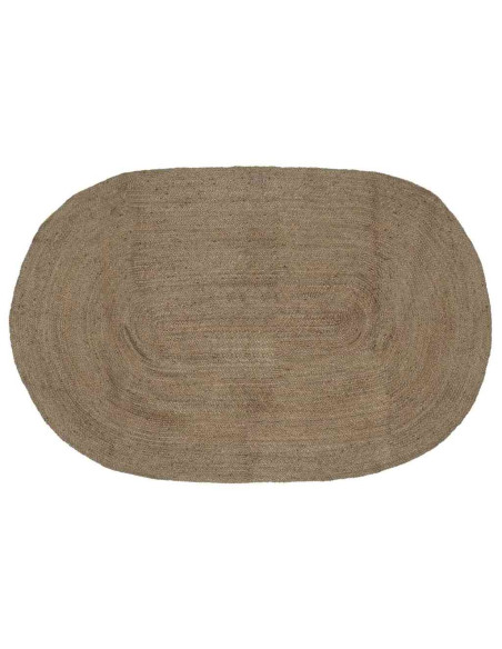 Tappeti per area Ovale Grigio 152 x 245 cm Juta