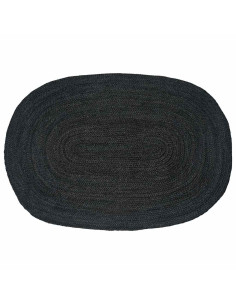 Tappeti per area Ovale Nero 122 x 183 cm Juta