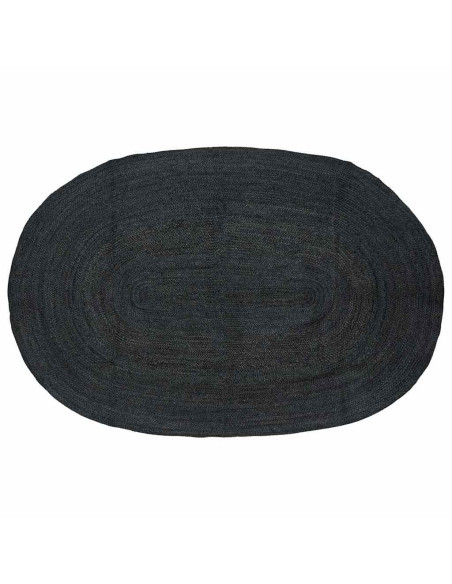 Tappeti per area Ovale Nero 152 x 245 cm Juta