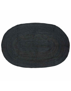 Tappeti per area Ovale Nero 205 x 305 cm Juta