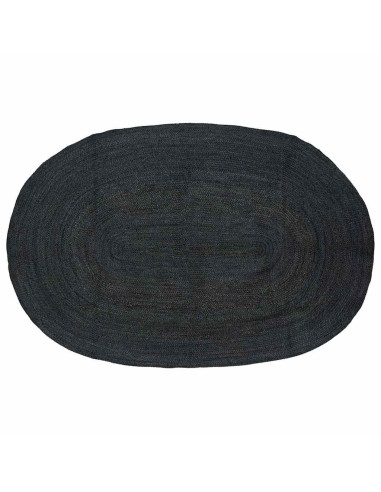 Tappeti per area Ovale Nero 205 x 305 cm Juta