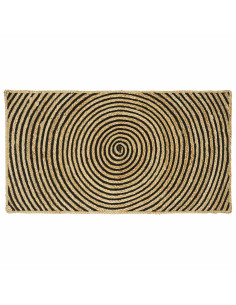 Tappeto Naturale e Nero 60 x 110 cm Juta