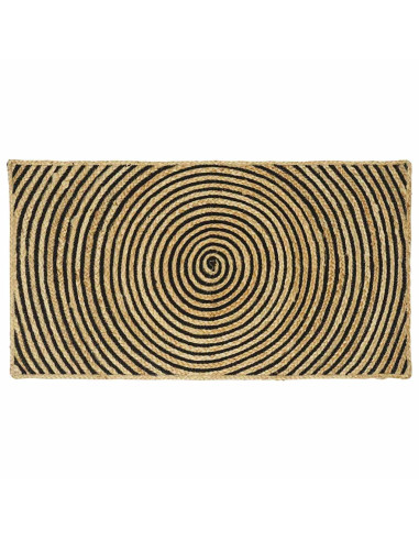 Tappeto Naturale e Nero 60 x 110 cm Juta