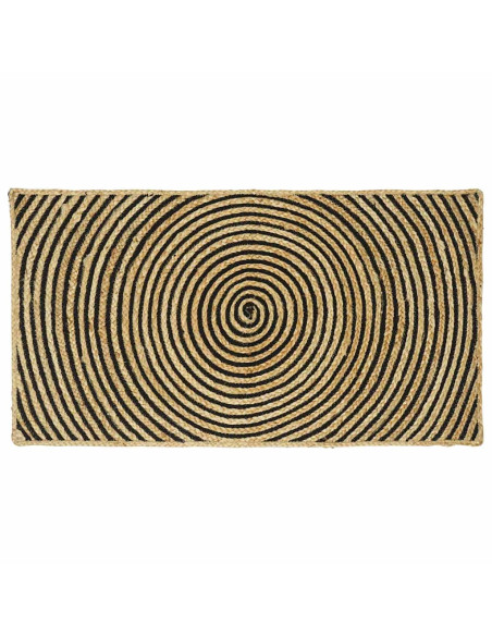 Tappeto Naturale e Nero 60 x 110 cm Juta