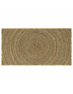 Tappeto Naturale e Nero 80 x 150 cm Juta