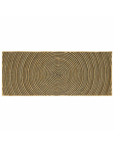 Tappeto Naturale e Nero 80 x 200 cm Juta