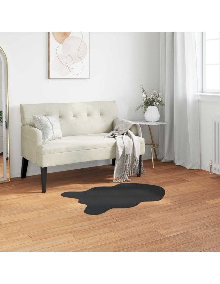 Tappeto in Pelliccia Sintetica di Coniglio Olite Nero