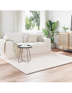 Tappeti per area Quadrato HUARTE Crema 200 x 200 cm Poliestere