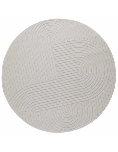 Tappeti per area Rotondo HUARTE Crema Ø 120 CM Poliestere