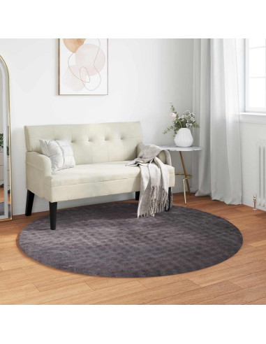 Tappeti per area Rotondo HUARTE Antracite Ø 120 CM Poliestere
