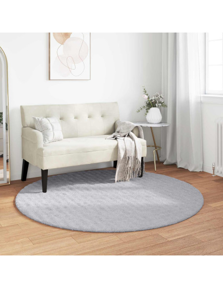 Tappeti per area Rotondo HUARTE Grigio Ø 120 CM Poliestere