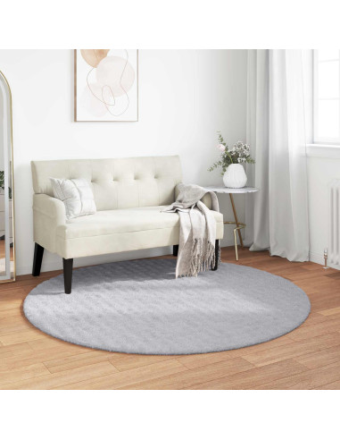 Tappeti per area Rotondo HUARTE Grigio Ø 160 CM Poliestere