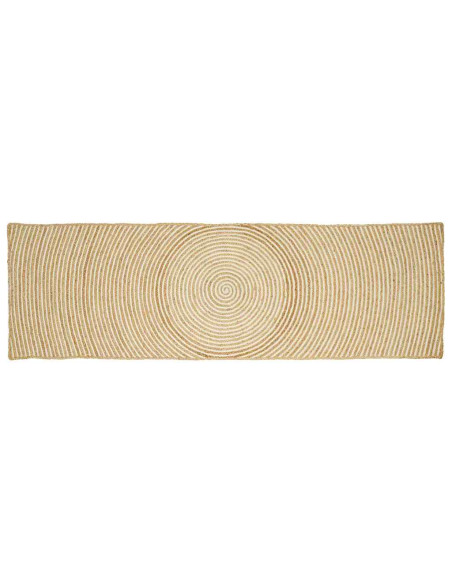 Tappeto Naturale e Bianco 60 x 300 cm Juta