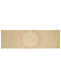 Tappeto Naturale e Bianco 80 x 200 cm Juta