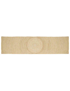 Tappeto Naturale e Bianco 80 x 400 cm Juta