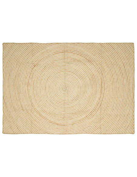 Tappeto Naturale e Bianco 200 x 290 cm Juta