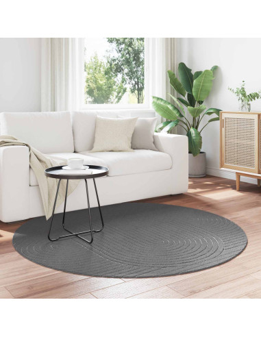 Tappeti per area Rotondo HUARTE Antracite Ø 160 CM Poliestere