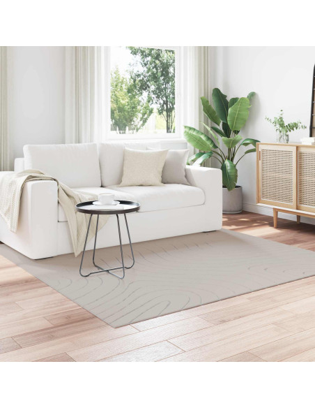 Tappeti per area Quadrato HUARTE Crema 120 x 120 cm Poliestere