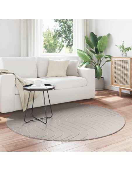 Tappeti per area Rotondo HUARTE Crema Ø 200 CM Poliestere