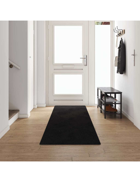 Runner in Moquette Nero 80 x 500 cm 100% Polipropilene Tuft