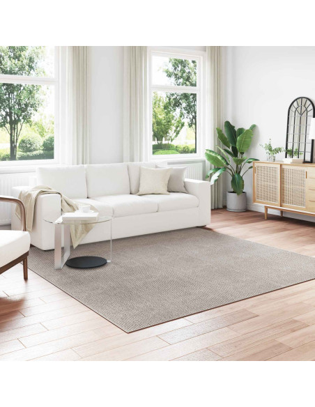 Tappeti per area HUARTE Crema e Taupe 240 x 240 cm Poliestere