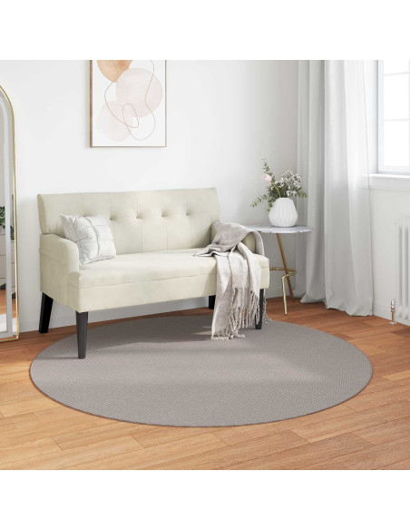 Tappeti per area HUARTE Crema e Taupe Ø 120 CM Poliestere