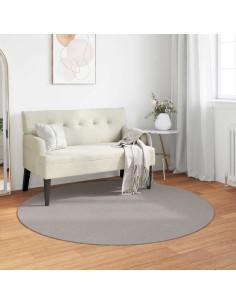 Tappeti per area HUARTE Crema e Taupe Ø 160 CM Poliestere