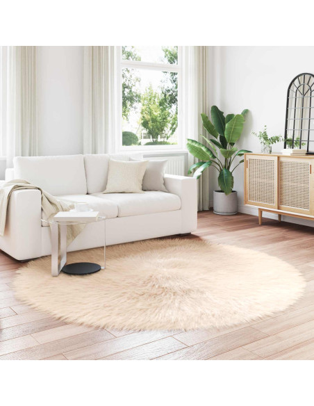 Tappeto Pecora Tafalla Beige Ø 200 cm Poliestere