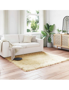 Tappeto Pecora Tafalla Crema 120 x 120 cm Poliestere