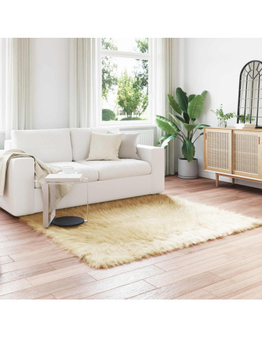 Tappeto Pecora Tafalla Crema 160 x 160 cm Poliestere
