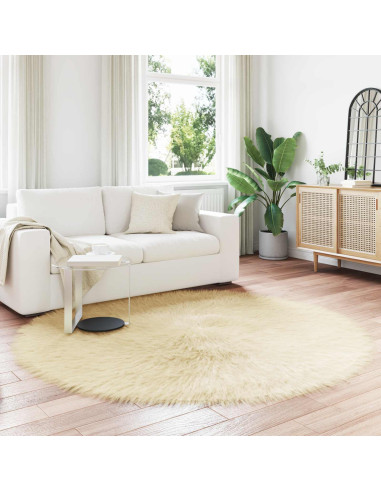 Tappeto Pecora Tafalla Crema Ø 200 cm Poliestere
