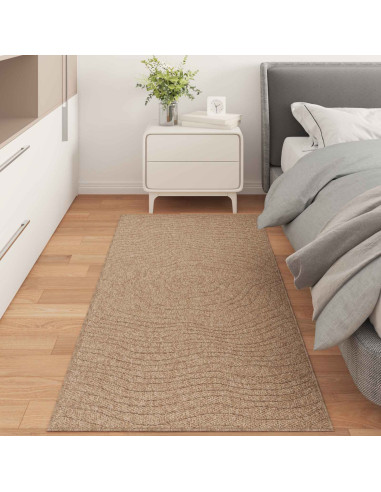 Tappeti per area Moiré HUARTE Naturale 200 x 80 cm Poliestere