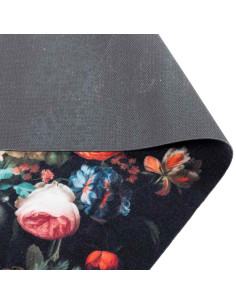 Tappeto da Cucina Nero 180 x 60 cm Velluto