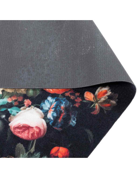 Tappeto da Cucina Nero 150 x 45 cm Velluto