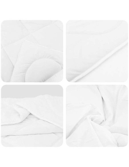 Set di Piumoni con cuscino 2 pcs Bianco Microfibra