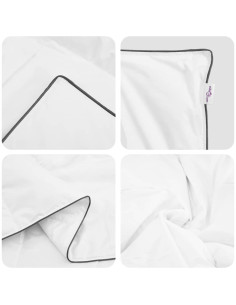 Duvet Invernale con cuscino 3 pcs Bianco Piuma d'anatra