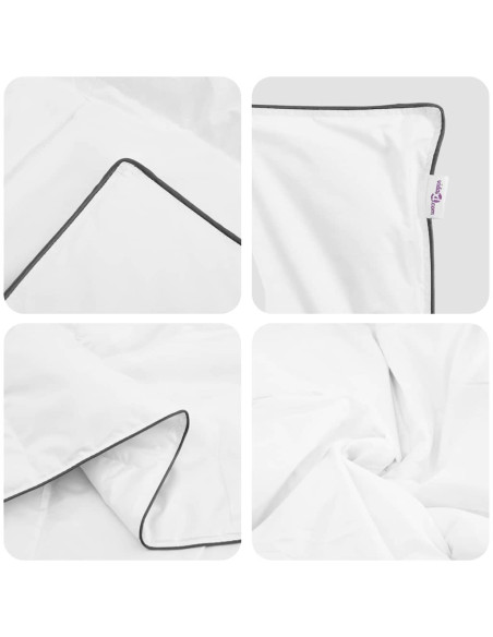 Duvet Invernale con cuscino 3 pcs Bianco Piuma d'anatra